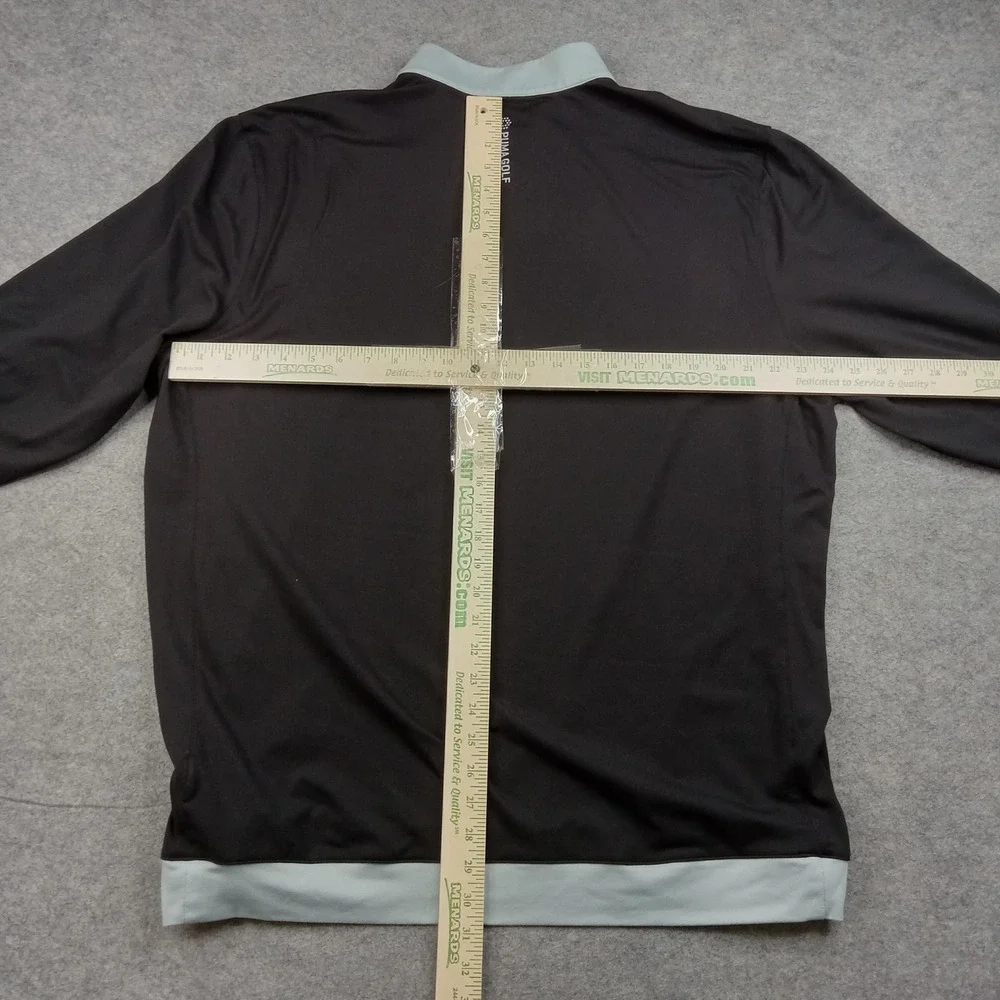 Puma Golf Pullover Mens 2XL Black 1/4 Zip Long‎ Sleeve Stretch Athletic Golf Top